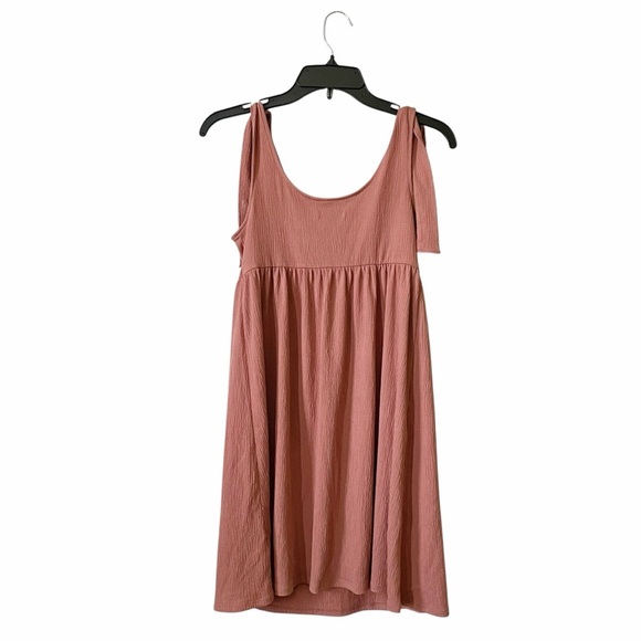 Wild Fable Mini Dress Women's Size S Blush Bow Straps Sleeveless Stretch Summer - Picture 4 of 6